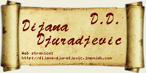 Dijana Đurađević vizit kartica